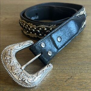 Nocona Black and Silver Women's Belt